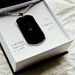 8 Week Miscarriage Keepsake for Dad of Angel | Miscarriage 8 Weeks | Miscarriage Fathers Day Miscarriage Necklace for Dad | Embryo Jewelry image 8