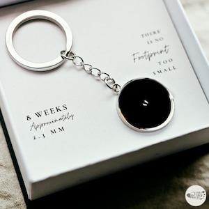 8 Woche Fehlgeburt Geschenk für Ehemann | Erinnerungs-Schmuck-Erinnerungs-Geschenke | Benutzerdefinierte Keychain personalisierte Geschenke für Papa | Fehlgeburt Mom Geschenk