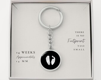 14 semanas de aborto espontáneo regalo Maternidad / Caja de aborto espontáneo de huella de bebé / 1a Navidad del bebé en el cielo / Regalo de duelo Aborto espontáneo para papá