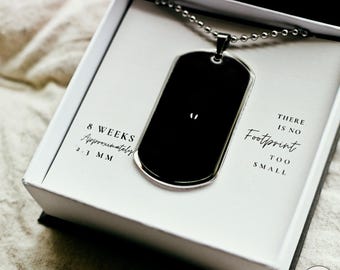 8 Week Miscarriage Keepsake for Dad of Angel | Miscarriage 8 Weeks | Miscarriage Fathers Day Miscarriage Necklace for Dad | Embryo Jewelry