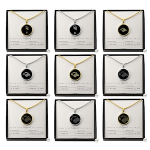 8 Week Miscarriage Gift Box | Mama Necklace Bereavement Gift | Baby Footprint Necklace IVF Memorial Gifts | Motherhood Statement Necklace image 14