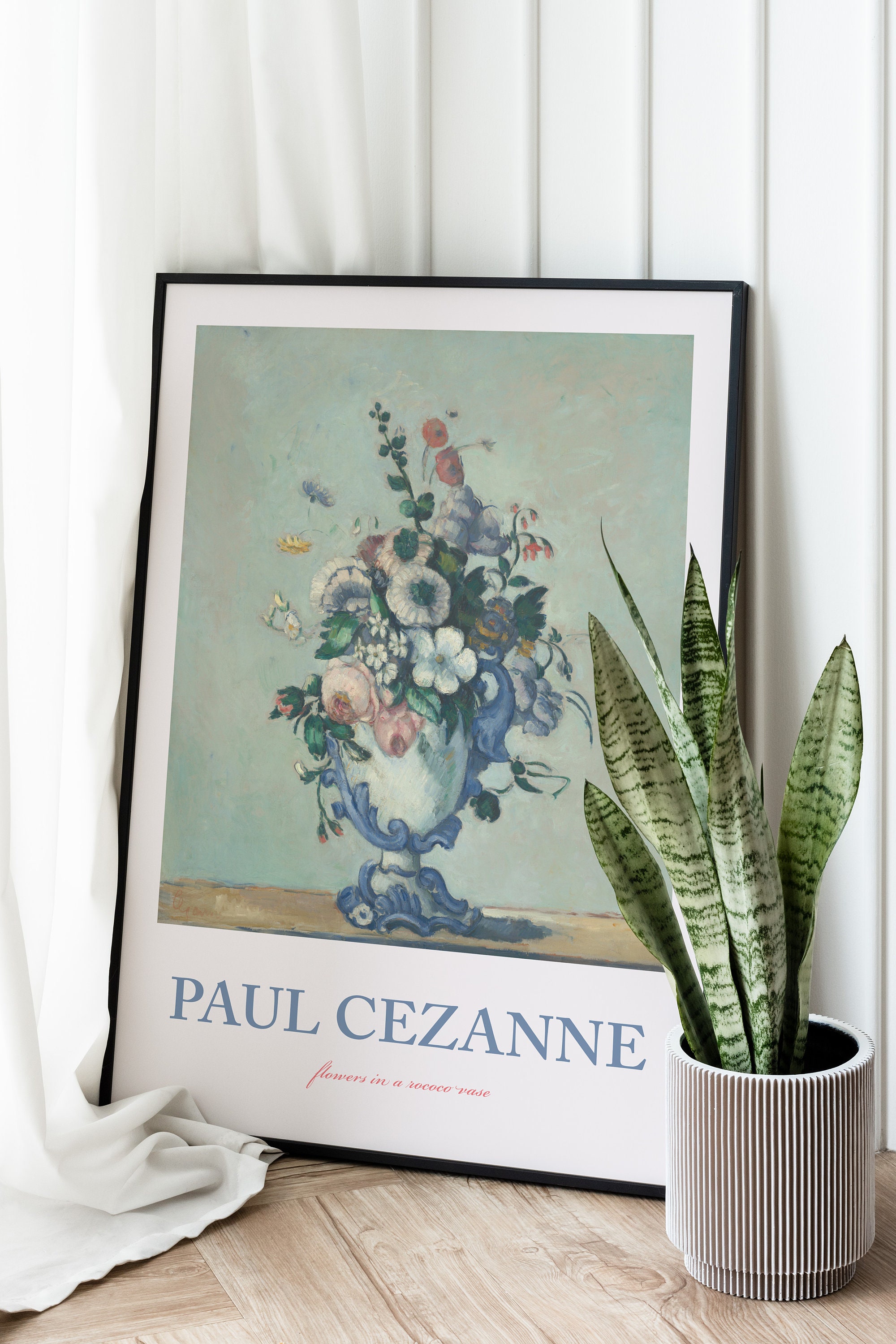 Paul Cezanne Flowers Poster, Vintage Art History Print, Rococo Style ...