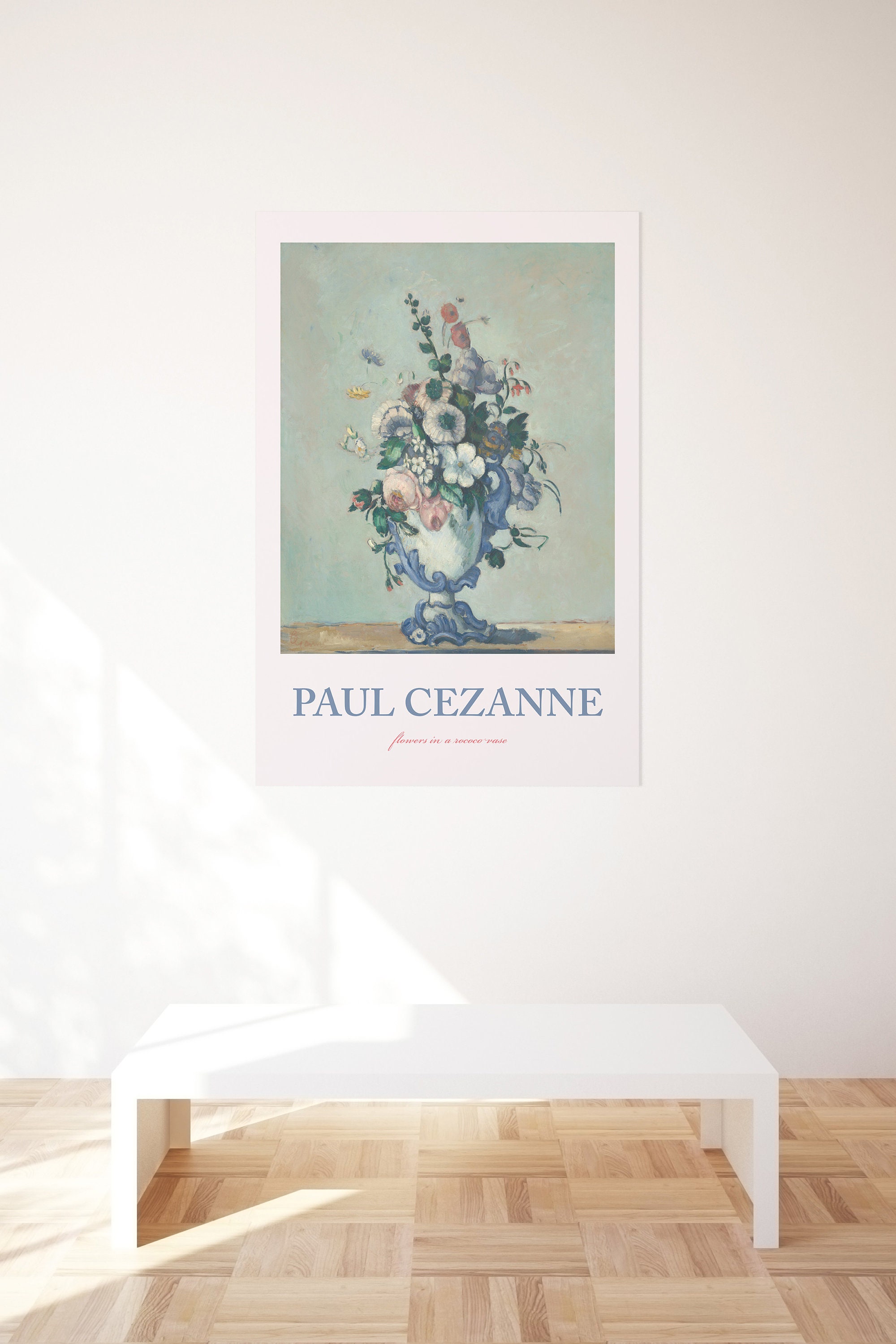 Paul Cezanne Flowers Poster, Vintage Art History Print, Rococo Style ...