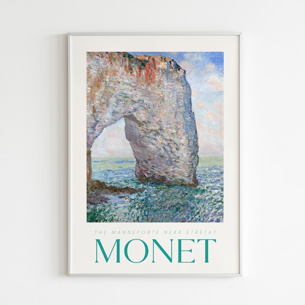 Claude Monet Print, The Manneporte near Étretat Painting, Impressionist Art, Famous Artist Poster, Digital Download