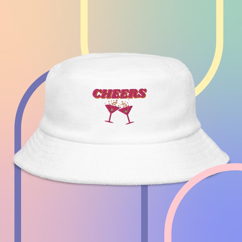 Martini Cheers Bucket Hat Etsy