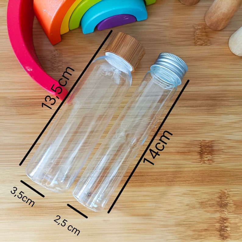 Biodegradable Circles and Glitter Liquid Sensory Bottle image 9