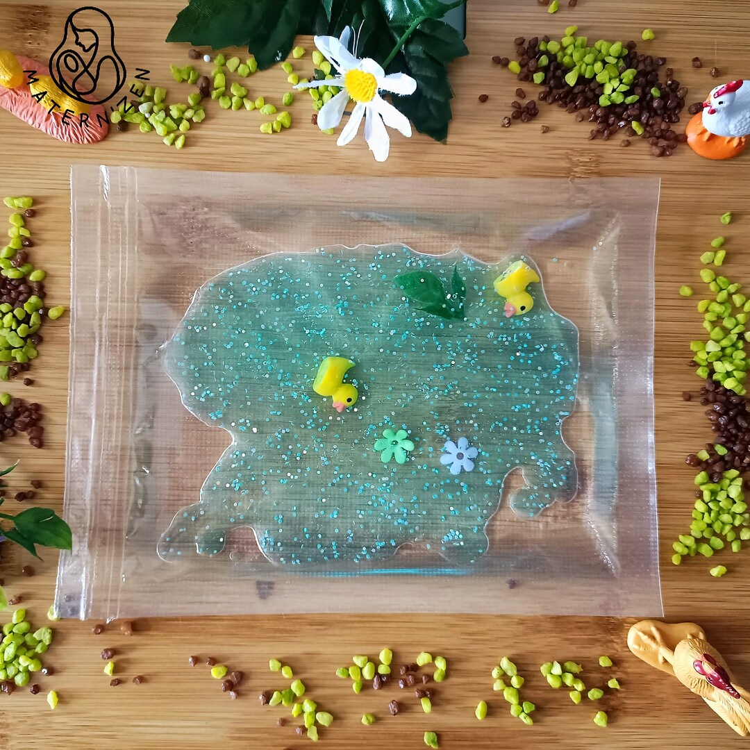 Little Duck Montessori Liquid Sensory Bag - Etsy UK