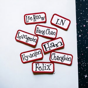 SKZ Patch zum Aufbügeln - Bang Chan, Lee Weiss, Changbin, Hyunjin, Han, Felix, Seungmin, I.N