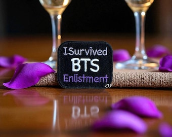 BTS Iron-On / Sew-On Patches - I Survived BTS Enlistment