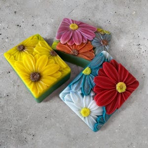 Handcrafted Flower Soap: Botanical Bridal Shower Favor