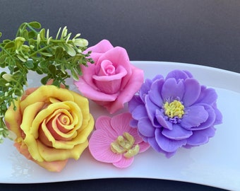 Flower Soap Gift Set, Organic Soap Flowers