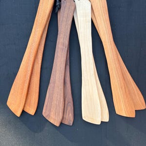 Handmade Hardwood Kitchen Spatula: Maple, Walnut, Cherry, Mahogany