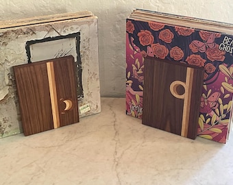 Retro Mid Century Style Bookend / Record end. Pair of two bookends.