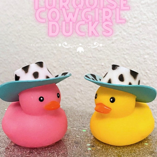 Western Cowprint Cowgirl Ducks | Cruising Ducks | Duck Collector | Duck Duck Car | Western Duck