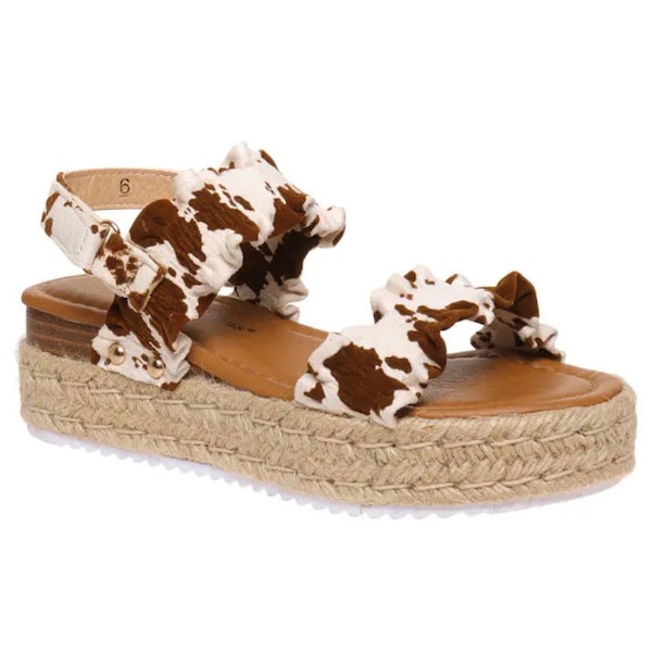 Summer western cow print platform shoes | western shoes | western summer sandals