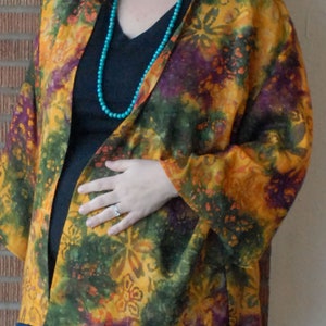 Bohemian Kimono Jacket | Muted Fall Colors