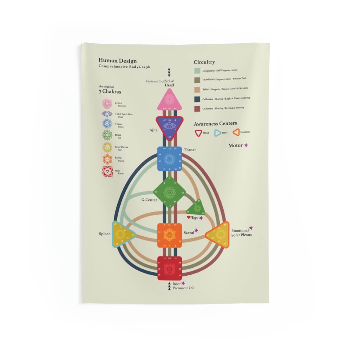 Human Design Chart Decoder DOWNLOAD Poster Comprehensive Bodygraph