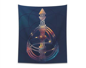 Human Design Chart Wall Tapestry - Galactic Bodygraph