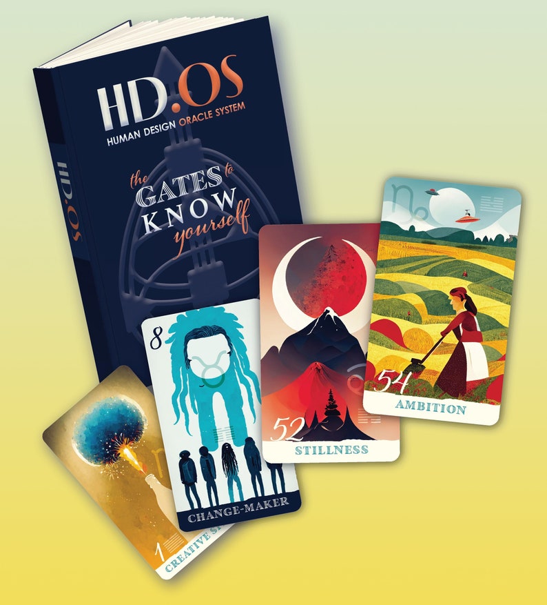 The Human Design Oracle System Card Deck: HD.OS Intuitive Human Design Guide Human Design Oracle Cards and Intuition Tools image 1