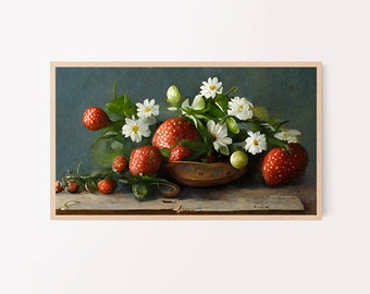 Samsung Frame TV art, spring, floral, vintage inspired artwork