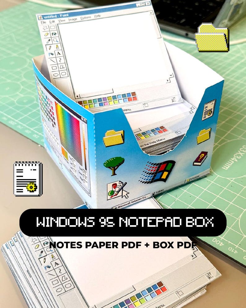 Windows 95 Notepad Template, Retro Memo Design, to Do List, 90s - Etsy