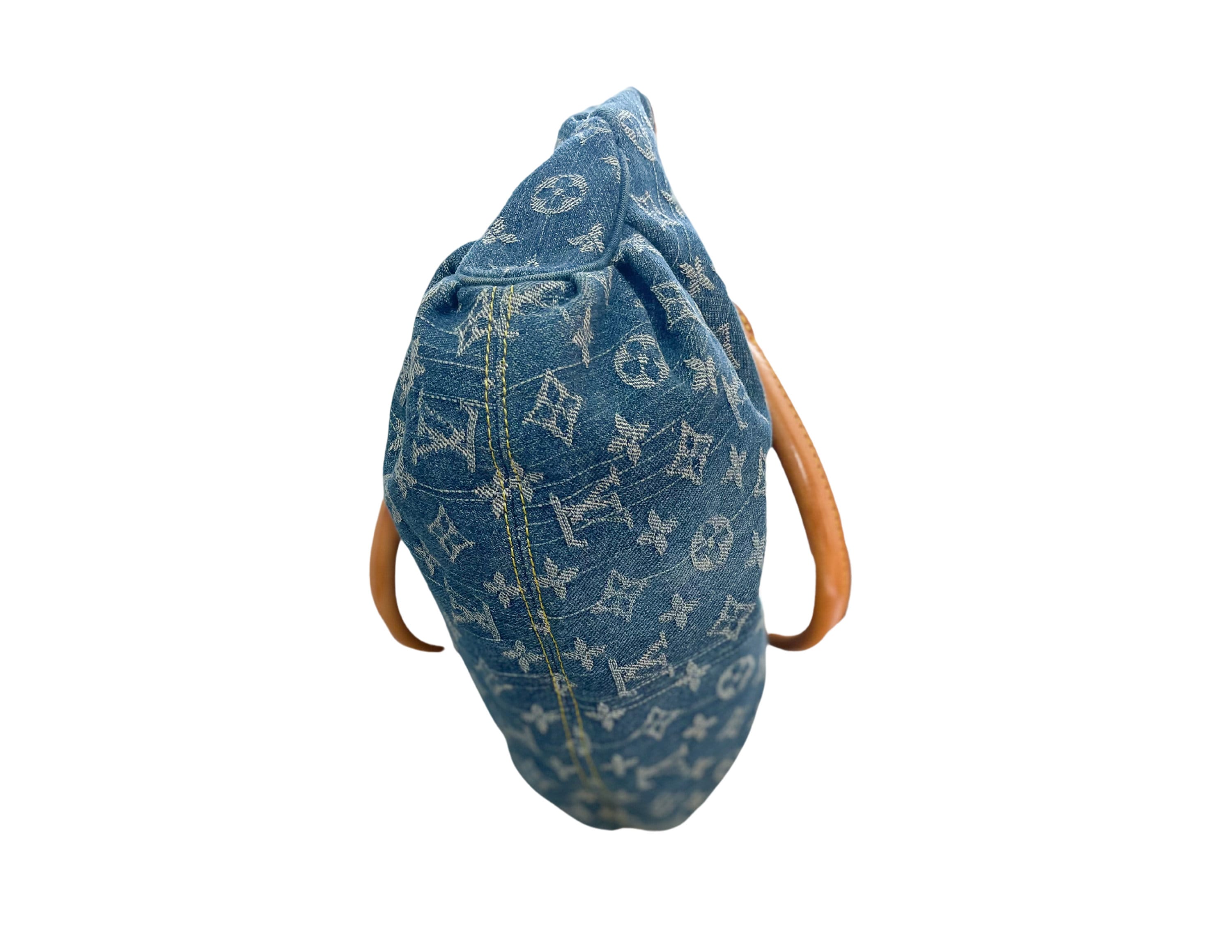 Pleaty mini bag Louis Vuitton Blue in Denim - Jeans - 35579967