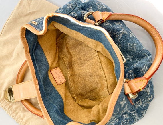 Vintage Louis Vuitton Pleaty Blue Monogram Denim Bag 