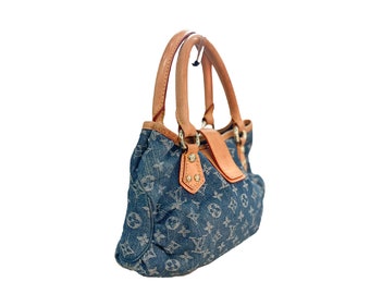 Louis Vuitton Blue Monogram Denim Mini Pleaty Bag at 1stDibs