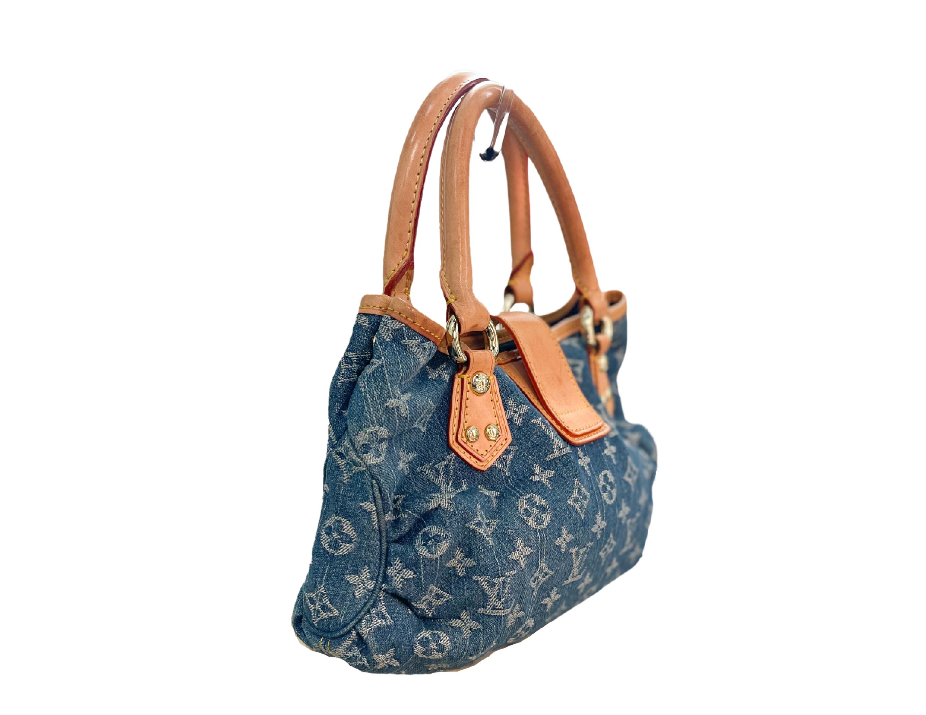 Vintage Louis Vuitton Pleaty Blue Monogram Denim Bag 