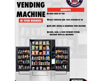 We Customize For You | Vending Machine Flyer | Printable | Social Media | Email
