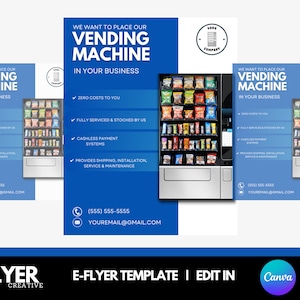 Vending Machine Flyer | Vending Template | We Can Customize For You