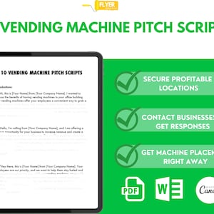 Vending Machine Pitch Scripts: Land More Locations (PDF & Word) - Etsy