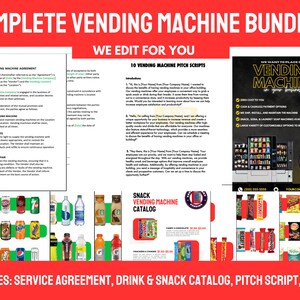 Custom Vending Machine Business Bundle: Agreement, Catalogs, Script ...