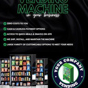 Vending Machine Flyer | We Customize For You | Vending Machine Template |
