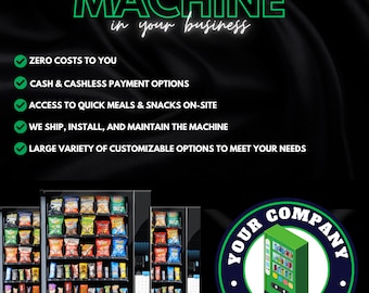 Vending Machine Flyer | We Customize For You | Vending Machine Template |
