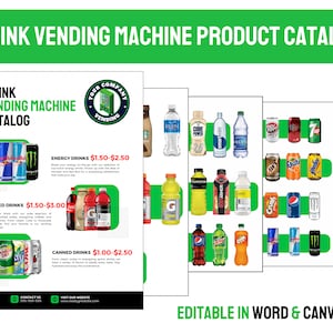 Vending Machine Catalog | Product List | Drink Vending Machine