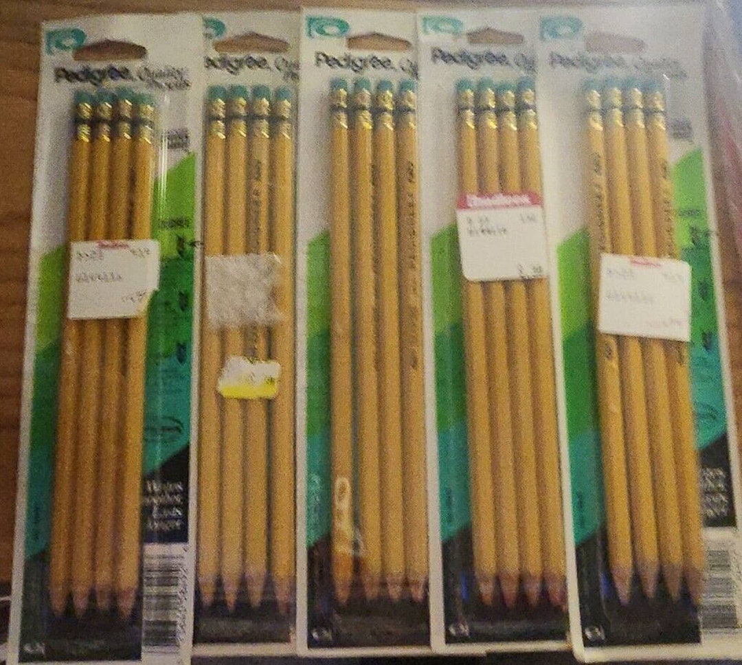 Vintage Pedigree Empire Pencils 5 Pack 1977 No.5849 Yellow Etsy