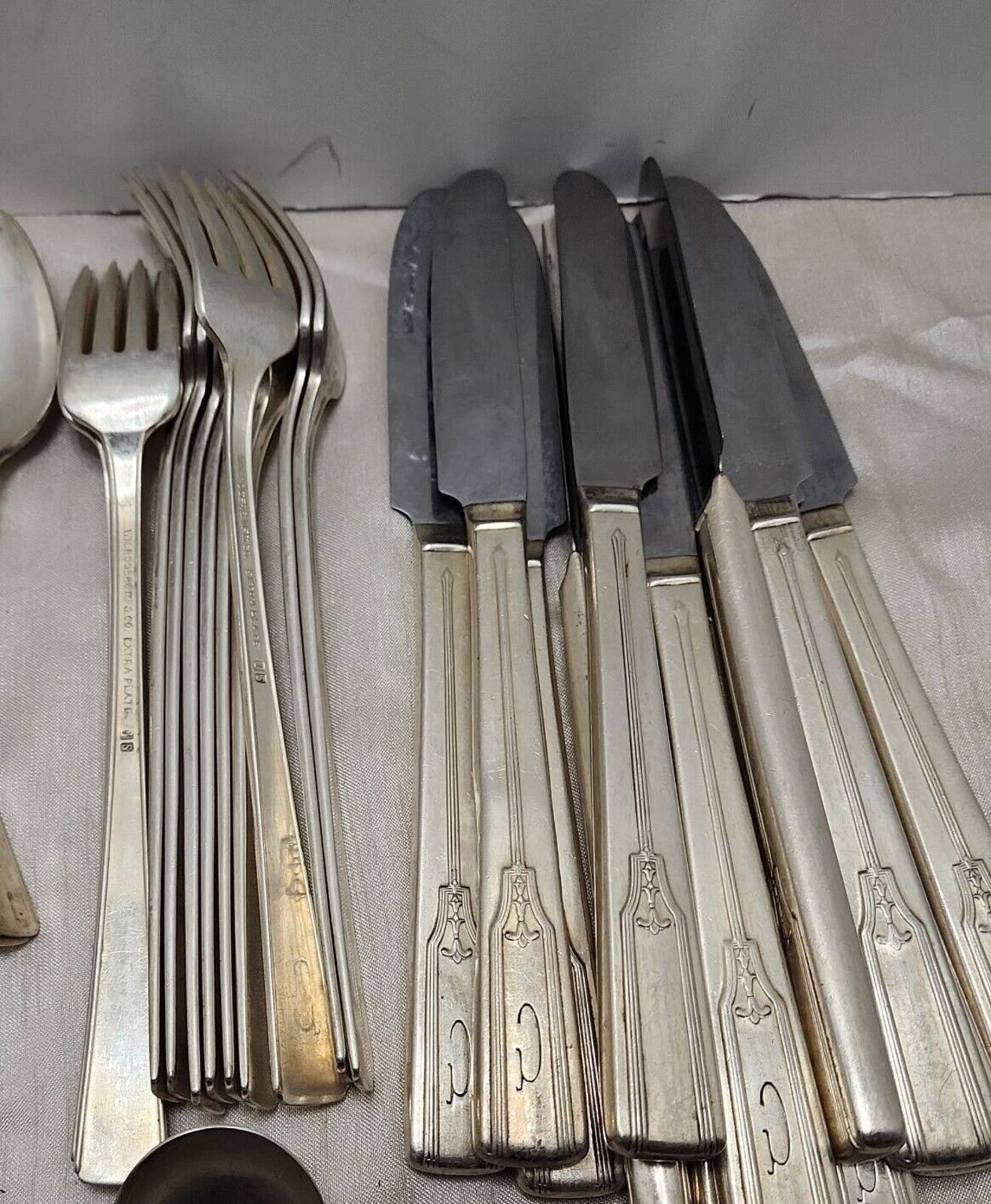50 Pcs Wm Rogers Extra Plate IS 1938 REVELATION Flatware Forks KNIVES