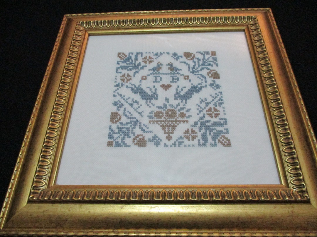 Completed Cross Stitch - FRAMED SAMPLER - Etsy