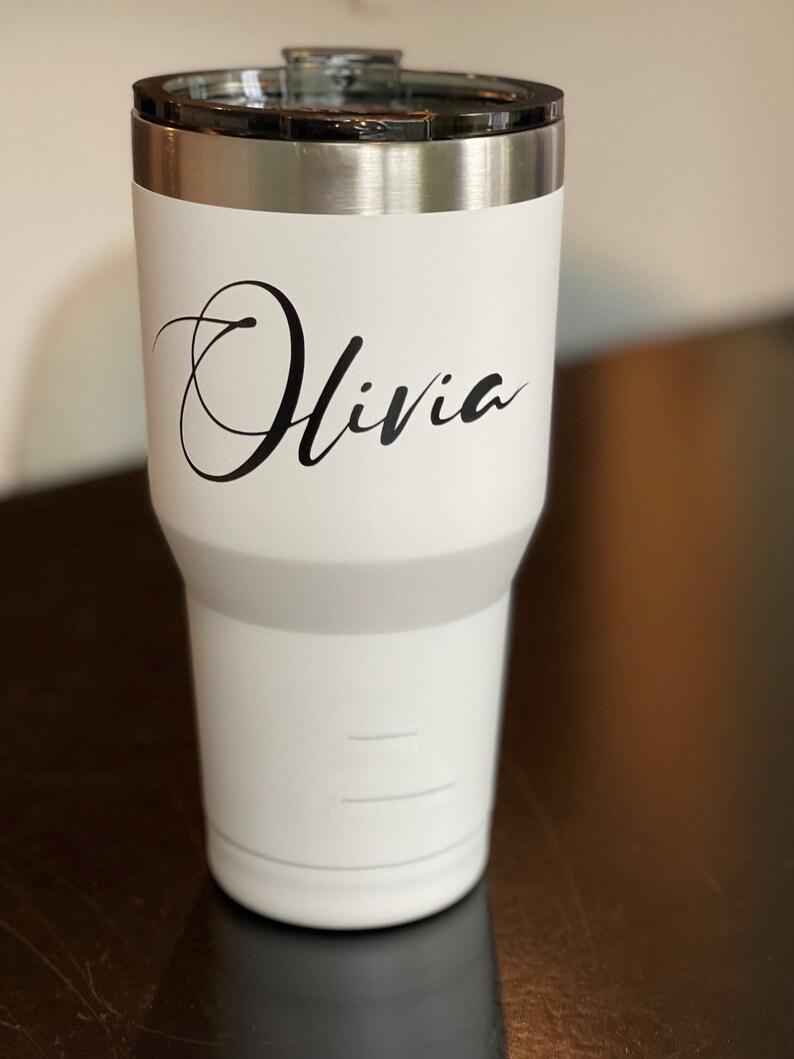 CUSTOM Personalized Vinyl Name Decals for Tumblers Bridal Etsy