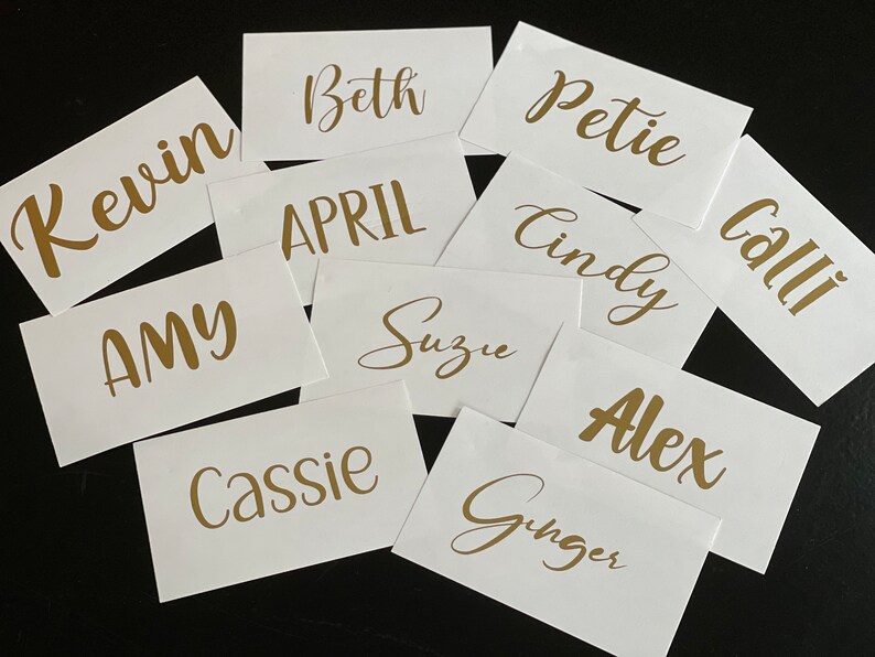 CUSTOM Personalized Vinyl Name Decals for Tumblers Bridal Etsy