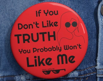 Deal With It - Red Pinback Button