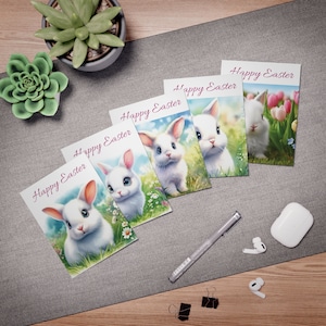 Osterhasenkarten (5er-Pack)