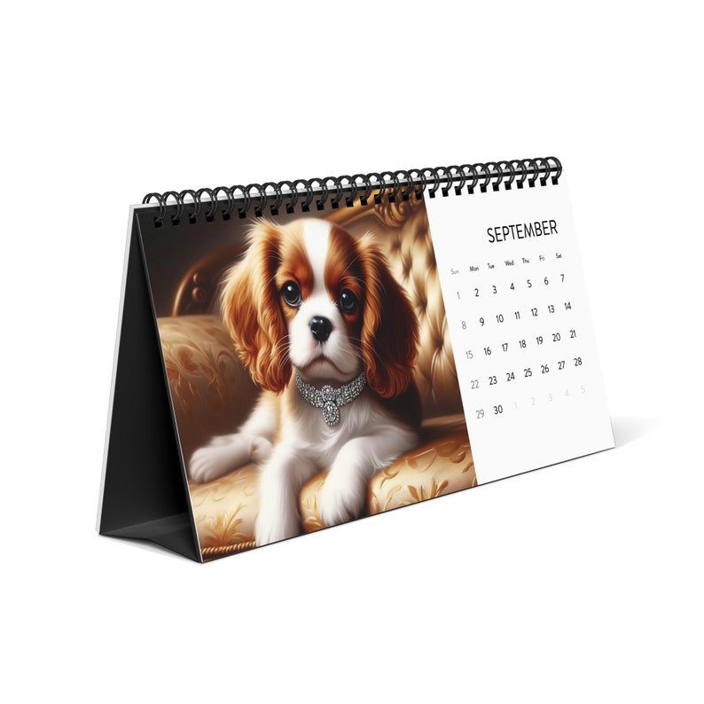 2024 Puppy Desktop Calendar Etsy