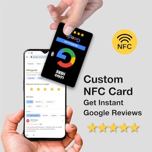 NFC card Google Review Cards, Custom Design, Tap Review Card, Increase Reviews, Personalised Business Card, Printed Cards, Business Card image 10