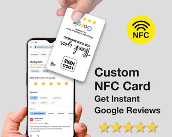 NFC Google Review Card, Single Sided Card, PVC Feedback Cards, Custom Business Card, Thank You Card, Calling Business Card, Quick Reviews