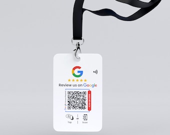 Cartes d'évaluation NFC blanches, lanière pour carte d'identité, évaluation Google, cartes d'évaluation en PVC, carte de visite personnalisée, cartes imprimées, carte de visite d'appel