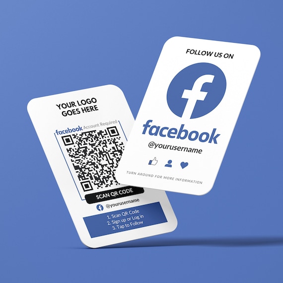 Follow us on Facebook business card