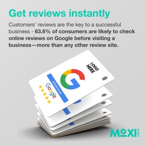 Custom NFC Review Cards, Google review Double sided, PVC Feedback Cards, Custom Business Card, Printed Cards, Calling Business Card image 4