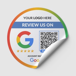 Adesivi per finestre, adesivi con codice QR di Google Review, adesivi personalizzati, adesivi stampati, adesivi circolari, adesivi per clienti, adesivi Google